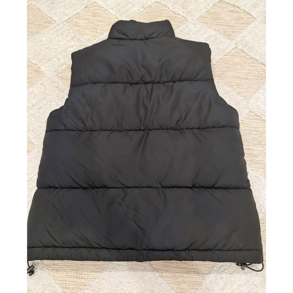 Aeropostale Black Quilted Heavyweight Puffer Vest Full Zip Size Small - Picture 2 of 13